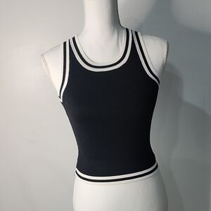 House of Harlow 1960 Black and White Trim Tank Top